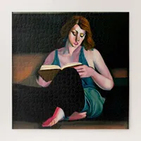 Lady Reading a Book Just Chilling Jigsaw Puzzle