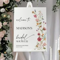 Wildflower Bridal Shower Welcome Sign