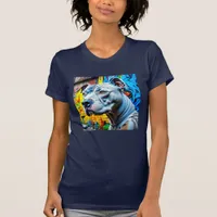 Urban Graffiti Street Art White Pitbull Lover T-Shirt