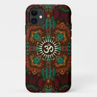 Earthy Batik  Gold Aum iPhone 5 Case-Mate iPhone 11 Case