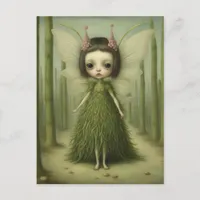 A cute asparagus fairy fantasy  postcard