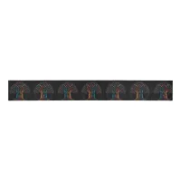 Tree of Life in full Stained Glass Mosaic Color Grosgrain Ribbon