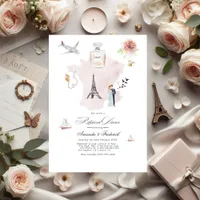 France Destination Wedding Rehearsal Dinner Invitation