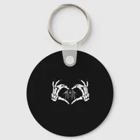 Skeletons Token Heart Hands  Keychain