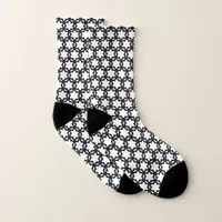 Black+White Star Lace Pattern Socks