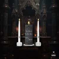 Moody Gothic Calligraphy Wedding  Unity Candle Set