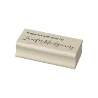 Personalized Prepared with Care by Your Name Rubber Stamp