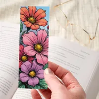 Comic Style Illustration Purple Orange Two-sided Bookmarks