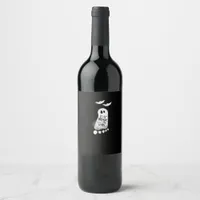 Eat Drink And Be Scary Trendy Graphic Wine Label