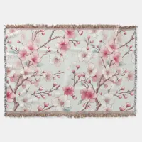 Cherry Blossom Throw Blanket