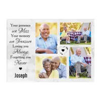 Modern Marble Photo Collage Memorial Keepsake Acrylic Print