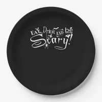 Eat Drink And Be Scary Aesthetic Graphic Paper Plates