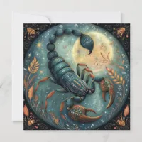 Scorpio Zodiac Astrology Sign Mystical Birthday Card