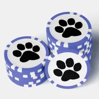 Poker Chip - Black Paw Print