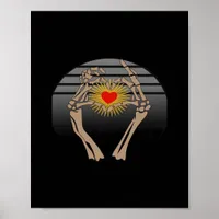 Skeleton Hands Making A Heart Classic Poster