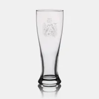 Love Birds Bride & Groom Pilsner Glass