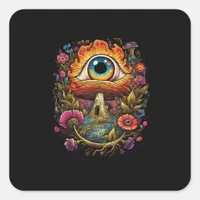Cottagecore Aesthetic Mushroom Goblincore Simple S Square Sticker