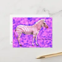 Zebra Valentines Day Postcard