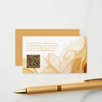 Amber Brandy Abstract Ink Wedding Website ID1089 Enclosure Card