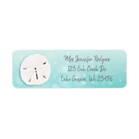 Teal Sand Dollar Beachy Label