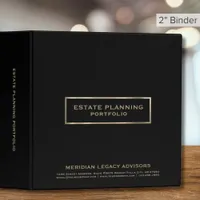 2 Inch Black Estate Planning Portfolio 3 Ring Binder