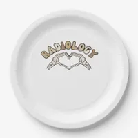 Radiology Skeleton Heart Hands Classic Paper Plates