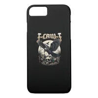 Gothic Skull F-Caw-F Crow Adult Humor Graphic  iPhone 8/7 Case