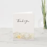 Tea Cup with White Rose Wedding Thank You