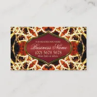 Fire Swirls Geometric Art Business Card