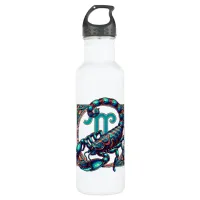 Horoscope Sign Scorpio | Blue Scorpion Stainless Steel Water Bottle