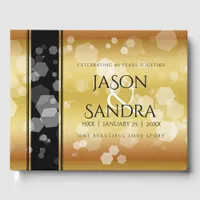 Elegant 50th Golden Wedding Anniversary Guest Book