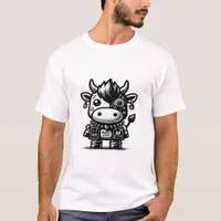 Whimsigoth Cyborg Cow Vintage Art Design Classic T-Shirt