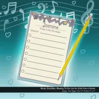 Music Doodles: Weekly To-Do List for Kids Post-it Notes