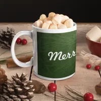 Merry Christmas Pine Tree Close Up Coffee Mug