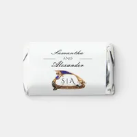 Venetian Gondola Ornate Black & White Wedding Hershey's Miniatures