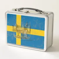 Flag and Symbols of Sweden ID159 Metal Lunch Box