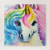 Unicorn Rainbow Watercolor Jigsaw Puzzle