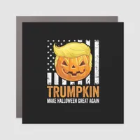 Make Halloween Great Again Trumpkin Funny Hair Pum Car Magnet