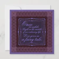 Dark Purple Romance Wedding Invitation