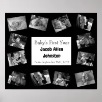 Baby's First Year Personalized Poster