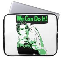 Lyme Disease awareness "We Can Do It" Lyme Warrior Laptop Sleeve