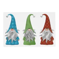 Three Colorful Christmas Gnomes | Merry Christmas Placemat