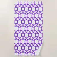 Beach Towel - Interlocked Purple Rings