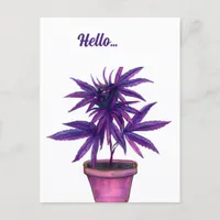 Purple Weed Postcard