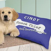 Funny Snack Thief Extraordinaire Cool Blue Dog Pet Bed