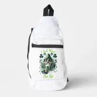 Whimsical Leprechaun Savoring A Brew Sling Bag