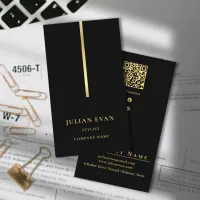 Elegant Professional Black Gold Business Card