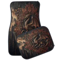 Dragon Design in Imitation Leather Car Floor Mat