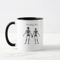 Gothic Skeleton Couple (Old Pink) Classic Mug