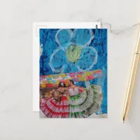 The Two Dancing Women Collage Postcard